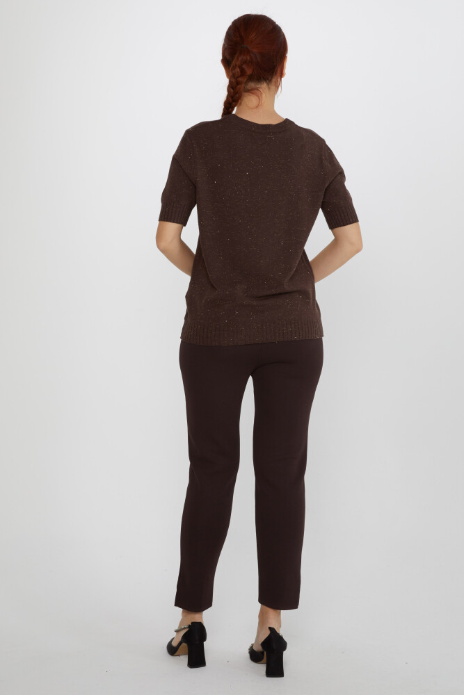 Knitted Trousers Elastic Waist Brown - 31308 | KAZEE (Set of 3 S-M-L) - 4