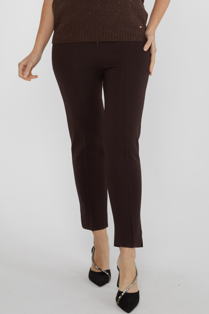 Knitted Trousers Elastic Waist Brown - 31308 | KAZEE (Set of 3 S-M-L) - 2