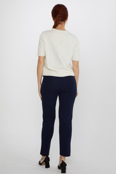 Knitted Trousers Elastic Waist Navy Blue - 31308 | KAZEE (Set of 3 S-M-L) - 4