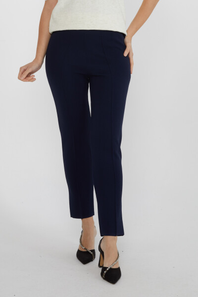 Knitted Trousers Elastic Waist Navy Blue - 31308 | KAZEE (Set of 3 S-M-L) - 2