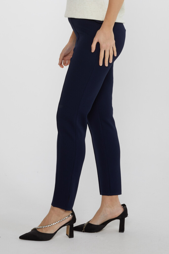 Knitted Trousers Elastic Waist Navy Blue - 31308 | KAZEE (Set of 3 S-M-L) - 3