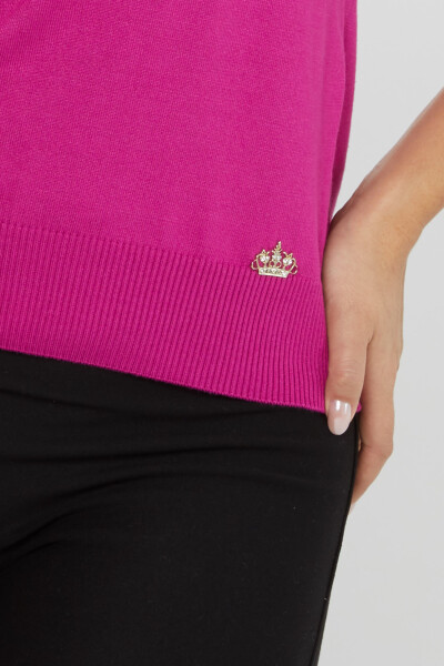 Knitted Sweater American Model Dark Fuchsia - 14541 | KAZEE (Set of 3 S-M-L) - 5