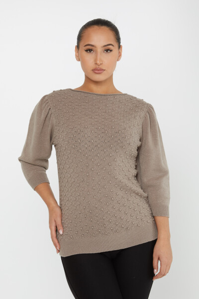 Knitwear Sweater Balloon Sleeve Mink - 30340 | KAZEE (Set of 4 S-M-L-XL) 