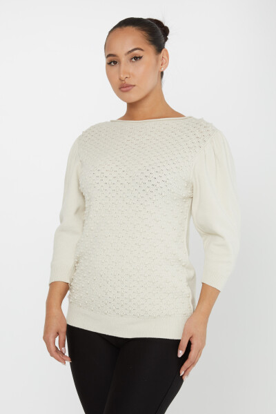 Knitted Sweater Balloon Sleeve Stone - 30340 | KAZEE (Set of 4 S-M-L-XL) - 2