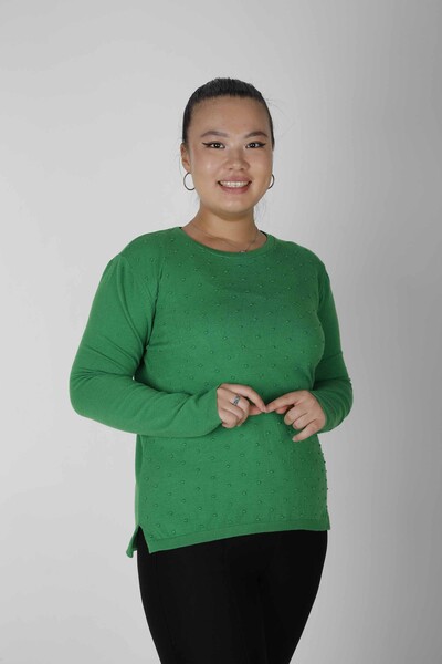 Knitted Sweater Basic Green - 2425-31103 | KAZEE (Set of 2 M-2) - Thumbnail