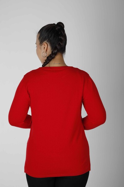 Knitted Sweater Basic Red - 2425-31103 | KAZEE (Set of 2 M-2) - Thumbnail