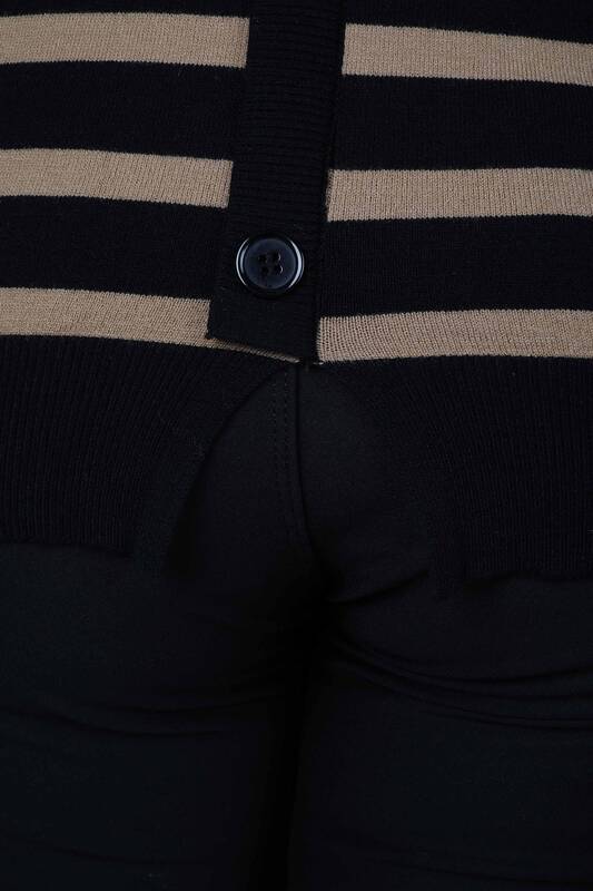 Knitted Sweater Button Detailed Black-Brown - 2425-31028 | KAZEE (Set of 2 M-2)