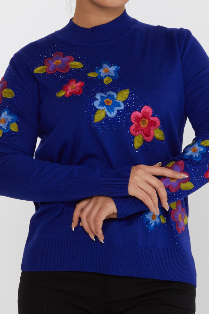 Knitwear Sweater Flower Embroidered Saks - 31684 | KAZEE (Set of 3 XL-2XL-3XL) - 3