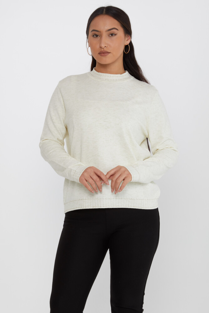 Knitwear Sweater High Collar Ecru - 31629 | KAZEE (Set of 3 XL-2XL-3XL) - 1