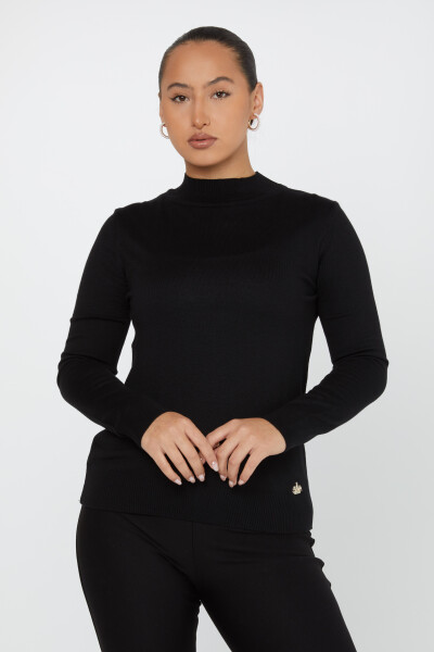 Knitted Sweater Logo Detailed Black - 30613 | KAZEE (Set of 3 S-M-L) - 2