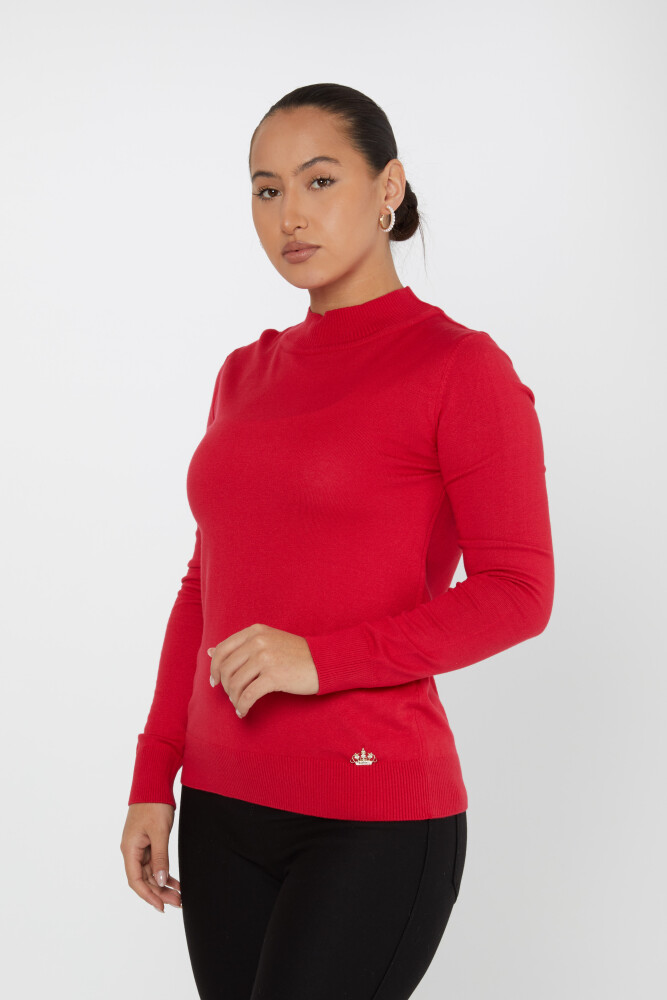 Knitted Sweater Logo Detailed Coral - 30613 | KAZEE (Set of 3 S-M-L) - 2