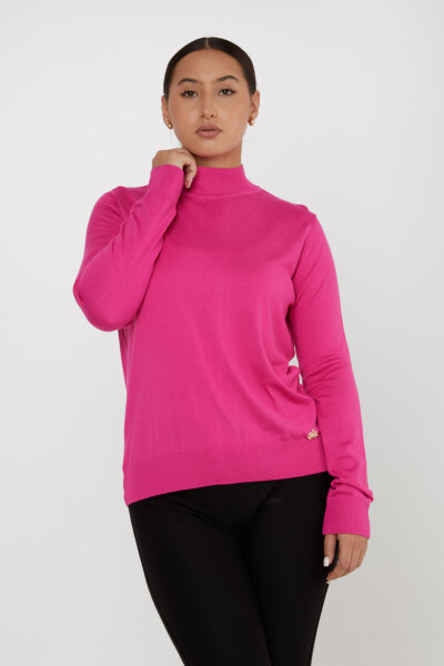 Knitwear Sweater Logo Detailed Fuchsia - 16663 | KAZEE (Set of 4 L-XL-2XL-3XL) - 2