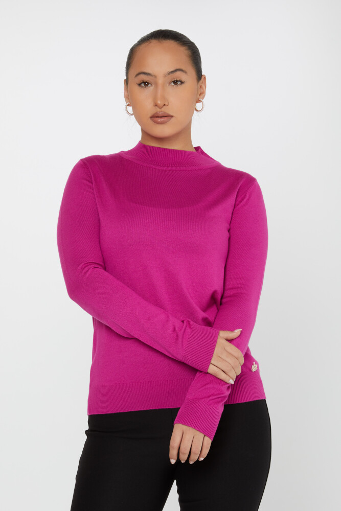 Knitwear Sweater Logo Detailed Fuchsia - 30613 | KAZEE (Set of 3 S-M-L) - 1