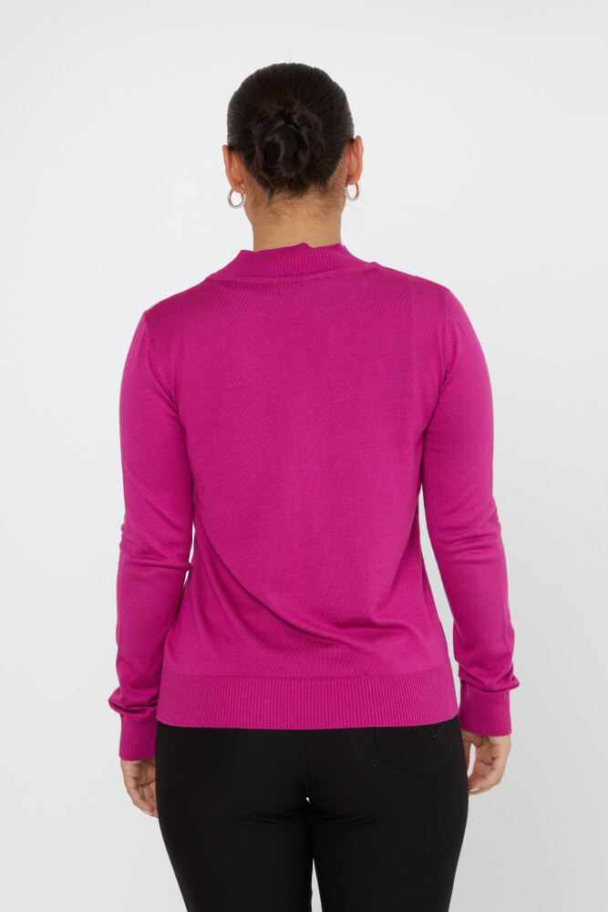 Knitwear Sweater Logo Detailed Fuchsia - 30613 | KAZEE (Set of 3 S-M-L) - 6