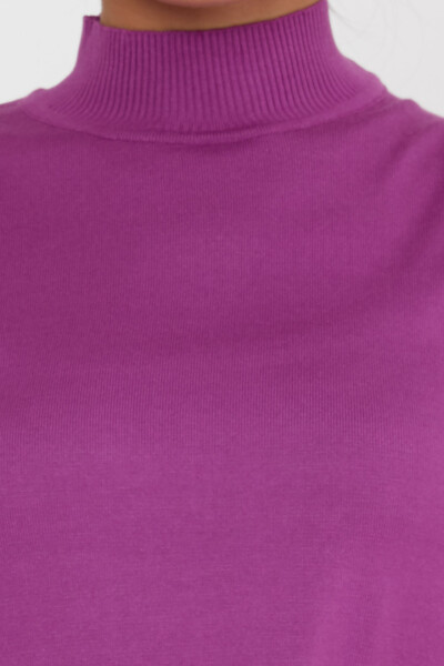 Knitwear Sweater Logo Detailed Lilac - 16663 | KAZEE (Set of 4 L-XL-2XL-3XL) - 2