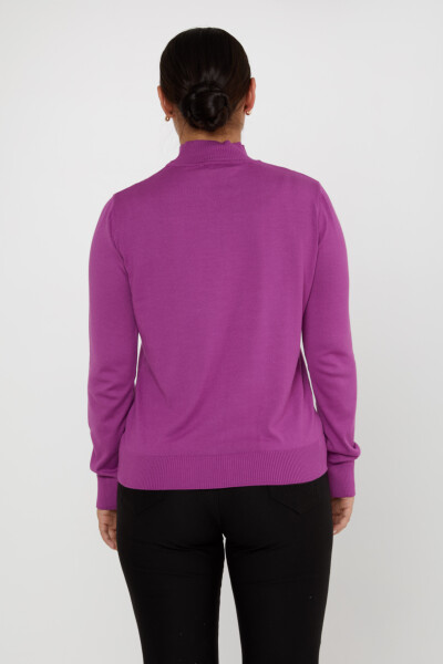 Knitwear Sweater Logo Detailed Lilac - 16663 | KAZEE (Set of 4 L-XL-2XL-3XL) - 3