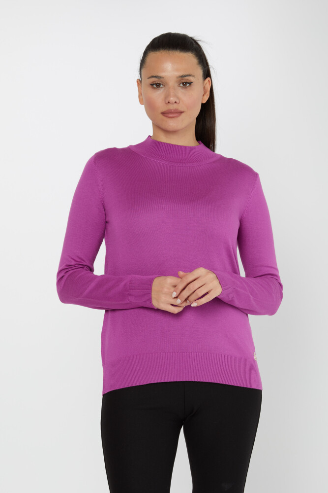 Knitted Sweater Logo Detailed Lilac - 30613 | KAZEE (Set of 3 S-M-L) - 1