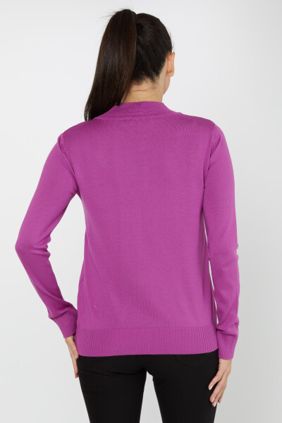 Knitted Sweater Logo Detailed Lilac - 30613 | KAZEE (Set of 3 S-M-L) - 4