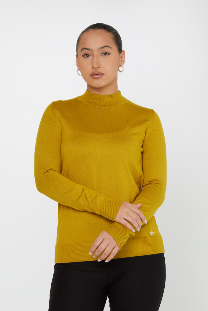 Knitwear Sweater Logo Detailed Mustard - 30613 | KAZEE (Set of 3 S-M-L) - 1