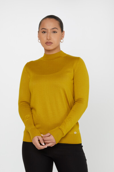 Knitwear Sweater Logo Detailed Mustard - 30613 | KAZEE (Set of 3 S-M-L) - 2