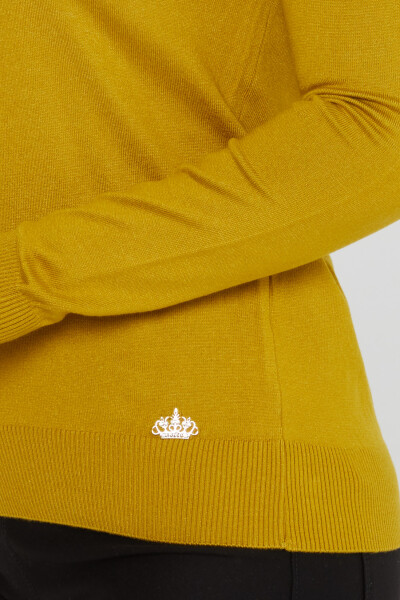 Knitwear Sweater Logo Detailed Mustard - 30613 | KAZEE (Set of 3 S-M-L) - 4