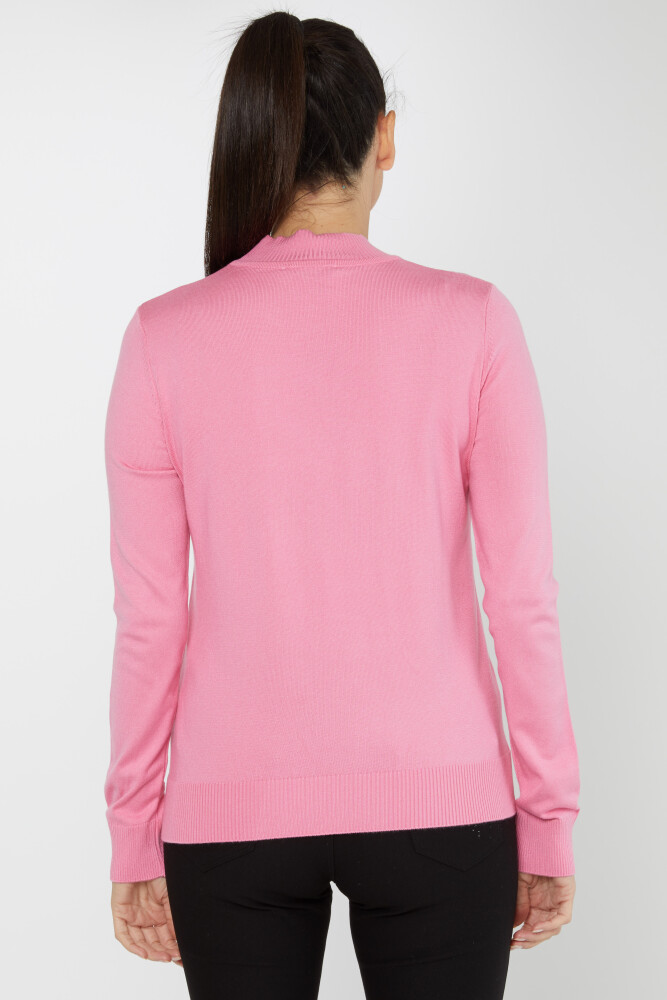 Knitted Sweater Logo Detailed Pink - 30613 | KAZEE (Set of 3 S-M-L) - 3