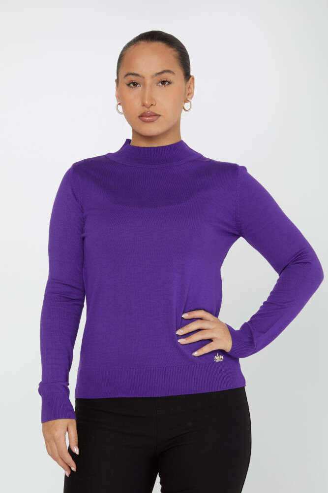 Knitted Sweater Logo Detailed Purple - 30613 | KAZEE (Set of 3 S-M-L) - 1