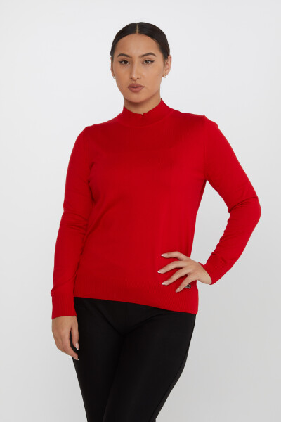 Knitted Sweater Logo Detailed Red - 30613 | KAZEE (Set of 3 S-M-L) - 2