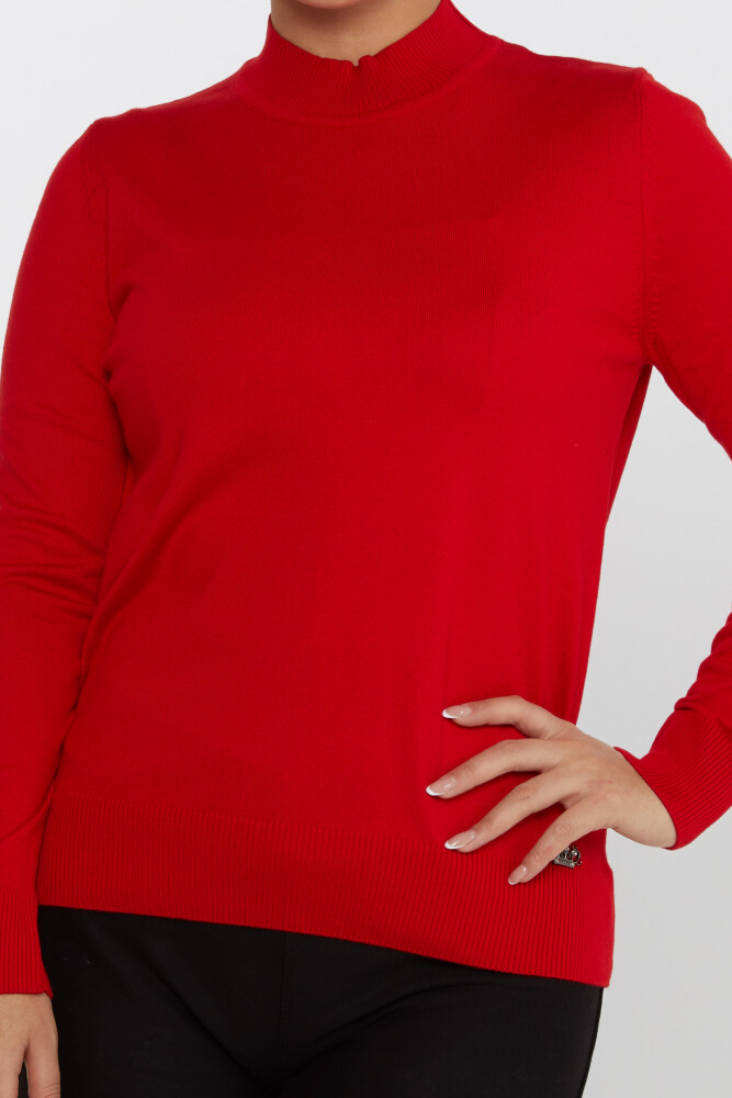 Knitted Sweater Logo Detailed Red - 30613 | KAZEE (Set of 3 S-M-L) - 3