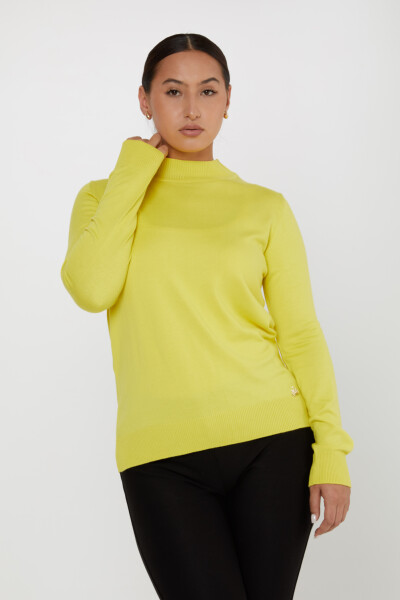 Knitwear Sweater Logo Detailed Yellow - 16663 | KAZEE (Set of 4 L-XL-2XL-3XL) - 1