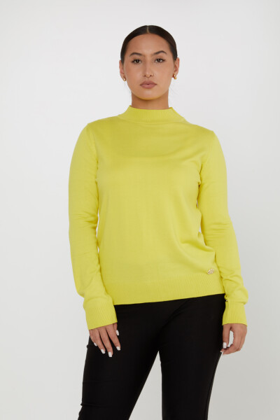 Knitwear Sweater Logo Detailed Yellow - 16663 | KAZEE (Set of 4 L-XL-2XL-3XL) - 2