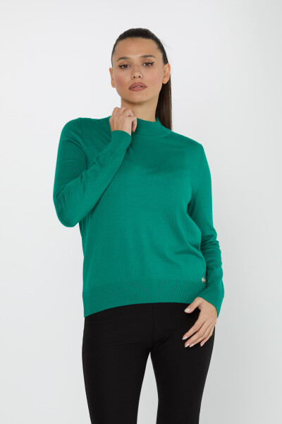 Knitted Sweater Logo Detailed Emerald - 30613 | KAZEE (Set of 3 S-M-L) 