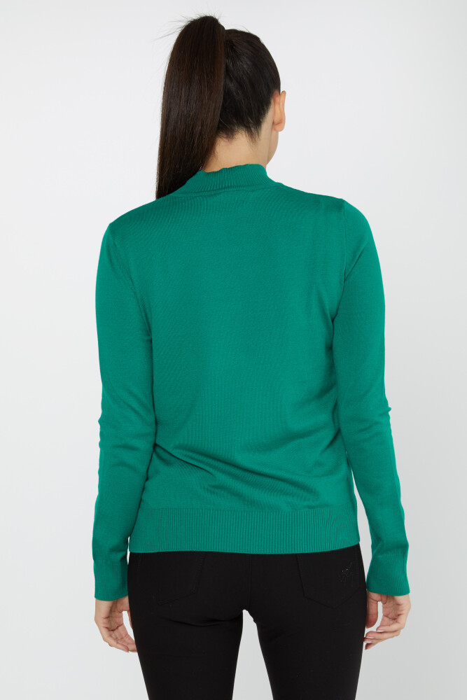 Knitted Sweater Logo Detailed Emerald - 30613 | KAZEE (Set of 3 S-M-L) - 3