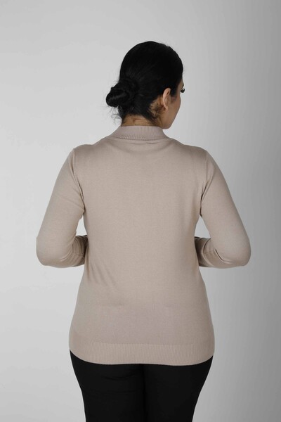 Knitted Sweater Long Sleeve Beige - 30687 | KAZEE (Set of 3 L-XL-2XL) - Thumbnail