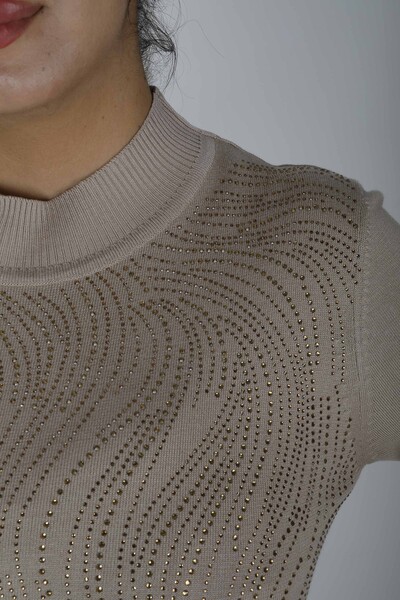 Knitted Sweater Long Sleeve Beige - 30687 | KAZEE (Set of 3 L-XL-2XL) - Thumbnail