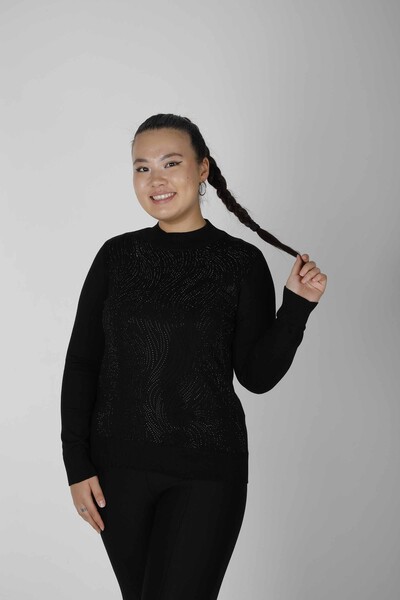 Knitted Sweater Long Sleeve Black - 30687 | KAZEE (Set of 3 L-XL-2XL) - Thumbnail