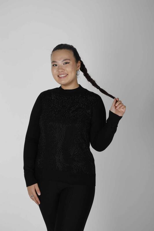 Knitted Sweater Long Sleeve Black - 30687 | KAZEE (Set of 3 L-XL-2XL)