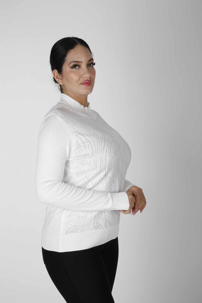 Knitted Sweater Long Sleeve Ecru - 30687 | KAZEE (Set of 3 L-XL-2XL) - Thumbnail