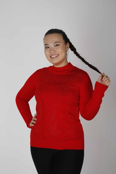 Knitted Sweater Long Sleeve Red - 30687 | KAZEE (Set of 3 L-XL-2XL) - Thumbnail