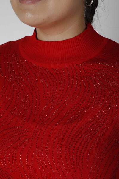 Knitted Sweater Long Sleeve Red - 30687 | KAZEE (Set of 3 L-XL-2XL) - Thumbnail