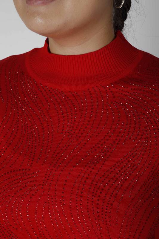 Knitted Sweater Long Sleeve Red - 30687 | KAZEE (Set of 3 L-XL-2XL)