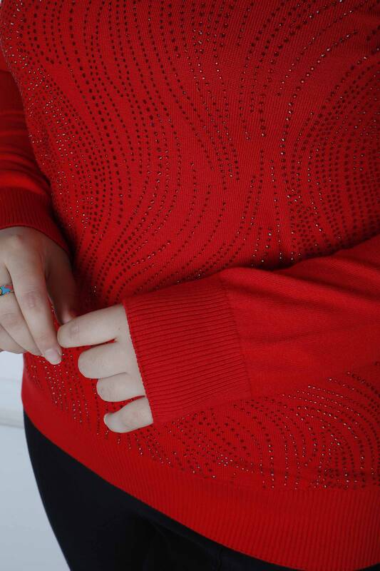 Knitted Sweater Long Sleeve Red - 30687 | KAZEE (Set of 3 L-XL-2XL)