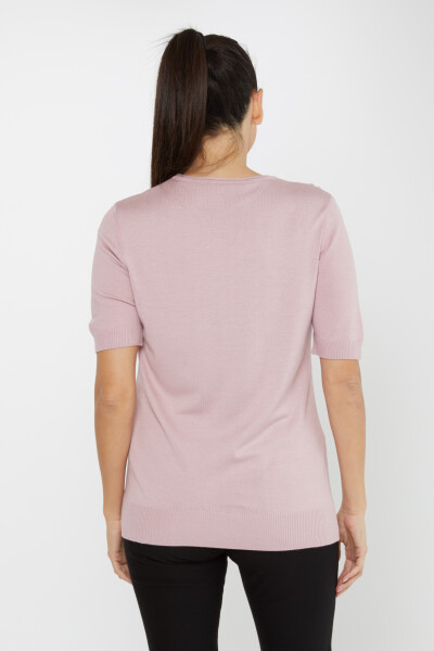 Knitted Sweater Short Sleeve Dusty Rose - 16271 | KAZEE (Set of 4 L-XL-2XL-3XL) - 4