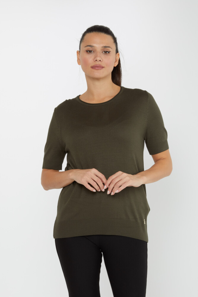 Knitted Sweater Short Sleeve Vert - 16271 | KAZEE (Set of 4 L-XL-2XL-3XL) - 1