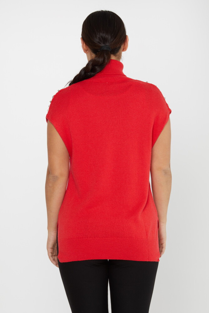 Knitted Sweater Sleeve Stone Detail Red - 30242 | KAZEE (Set of 3 S-M-L) - 5