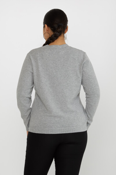 Knitwear Sweater Stand Collar Gray - 31629 | KAZEE (Set of 3 XL-2XL-3XL) - 4