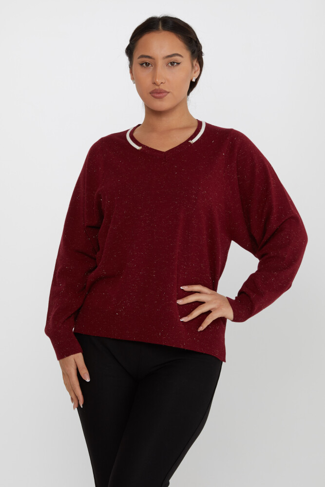 Knitwear Sweater V Neck Claret Red - 31649 | KAZEE (Set of 3 L-XL-2XL) - 1