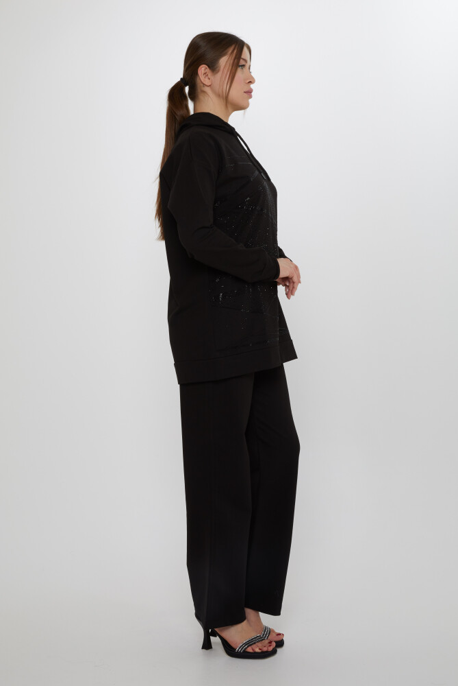 Komplet dresowy z kieszeniami czarny - 17900 | KAZEE (zestaw 3 sztuk M-L-XL) - 6