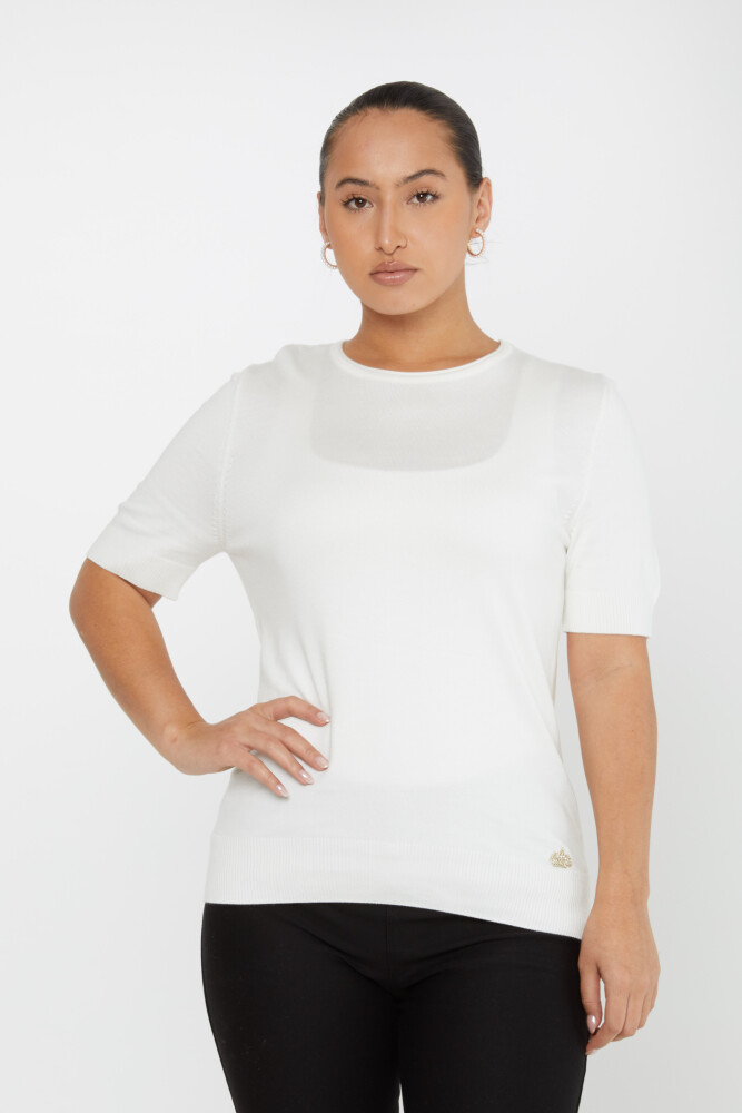 Maglieria Maglia Manica Corta Ecru - 16271 | KAZEE (Set da 4 L-XL-2XL-3XL) - 1