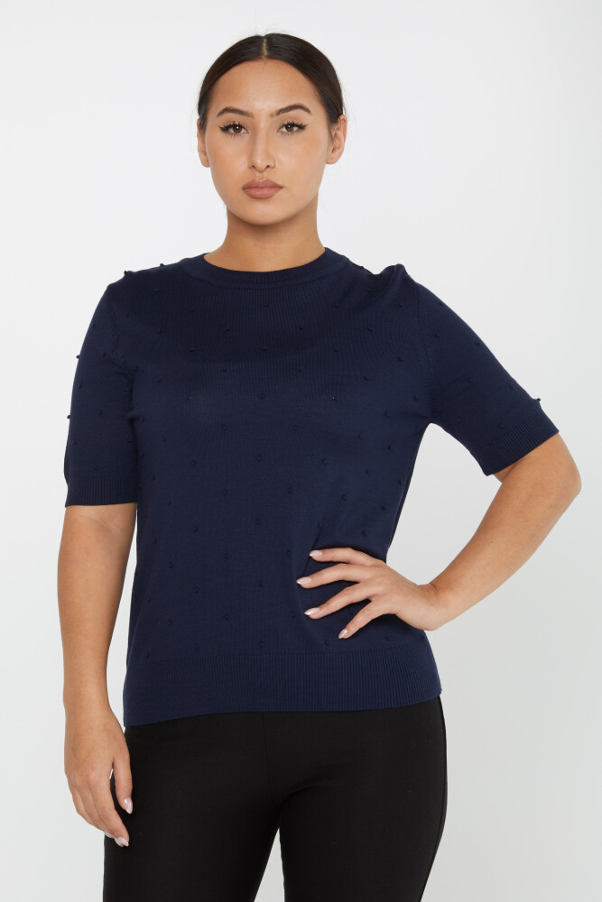 Maglieria Maglione Manica Corta Blu Navy - 30131 | KAZEE (Set da 4 M-L-XL-2XL) - 1